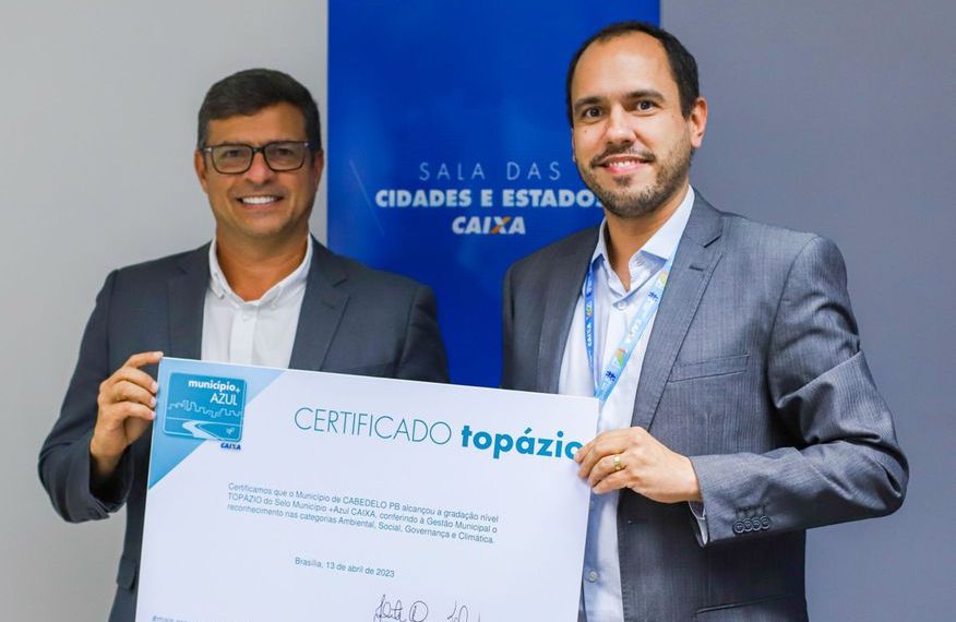 1ª da Paraíba e 3ª do Nordeste: Cabedelo recebe Selo Município Azul + CAIXA por ações de Governança e Responsabilidade Socioambiental