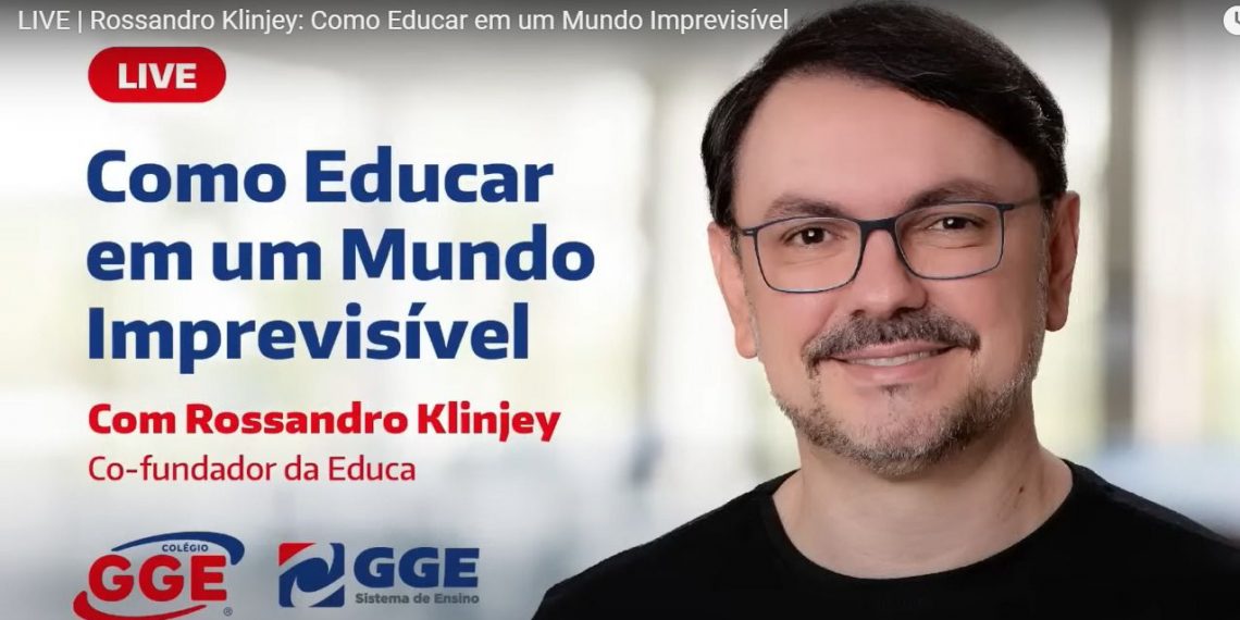 Colégio GGE e Rossandro Klinjey  falam sobre dinâmicas do mundo digital e importância do acolhimento em família
