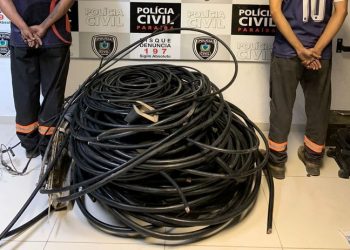 Funcionários são presos após furtar 400 kg de cabos em João Pessoa