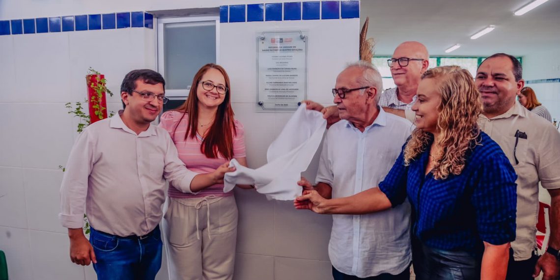 Cícero Lucena entrega reestruturação da USF Quatro Estações, em Mangabeira