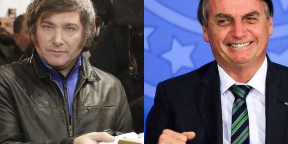Bolsonaro diz estar feliz com avanço de Javier Milei na Argentina