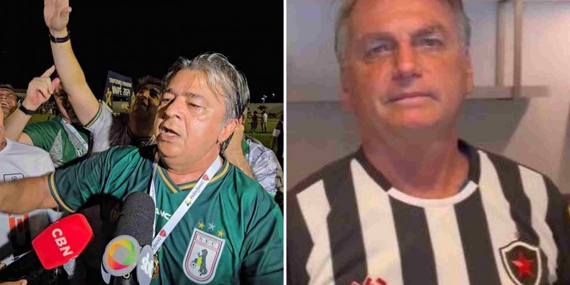Campeão paraibano, Aldeone proíbe Bolsonaro de vestir camisa do Sousa