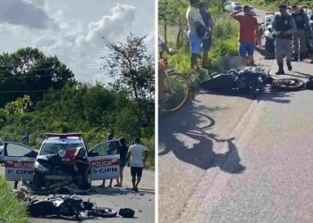 Motociclista morre após colidir com viatura da Polícia Militar na PB-073
