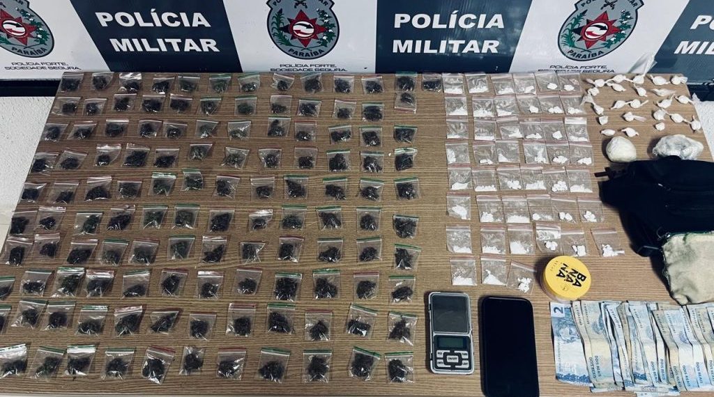 PM realiza cerco e prende suspeito de tráfico que agia no bairro dos Bancários, em João Pessoa