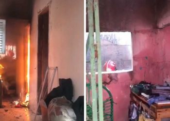 Incêndio atinge residência e deixa família desalojada em Bayeux