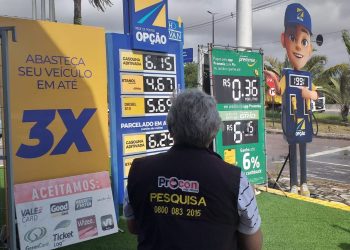 Pesquisa de combustíveis registra que a gasolina mantém preços oscilando entre R$ 5,980 e R$ 6,190
