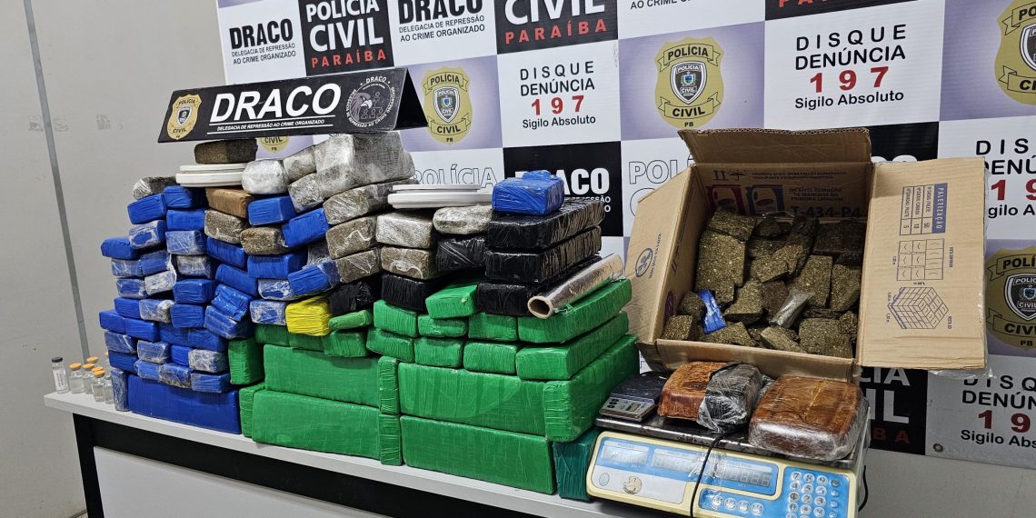 Operação da Polícia Civil em Campina Grande apreende mais de 100kg de drogas
