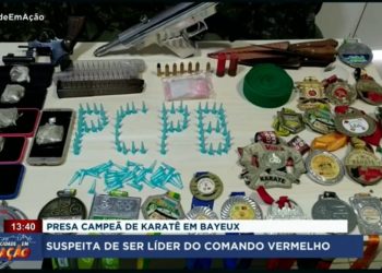 Jovem campeã de karatê e suspeita de ser líder do Comando Vermelho é presa na região metropolitana de João Pessoa