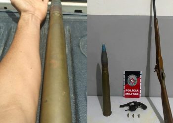 PM prende munição de canhão no bairro de Mumbaba, em Santa Rita