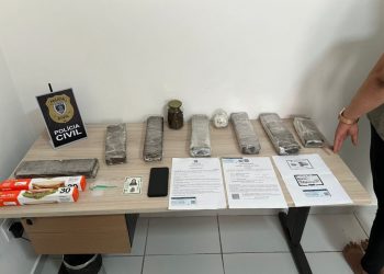 Casal suspeito de tráfico é preso e oito quilos de maconha apreendidos em Campina Grande