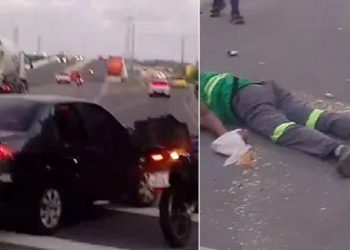 Homem morre em acidente entre moto e caminhão na BR-101, em Bayeux