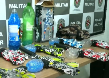 Autoridades deflagram operação para coibir venda irregular de réplicas de arma com munição em gel na Capital