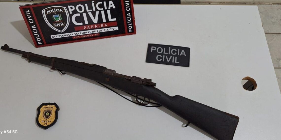 Suspeito de homicídio é preso e fuzil do exército apreendido em Mulungu