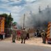 Incêndio atinge terreno com reciclagem em Jacumã