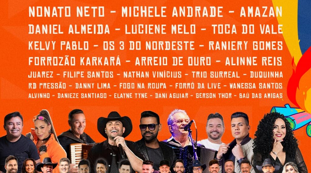 Mano Walter, Flávio José e Amazan estarão no Arraiá do Interior 2025