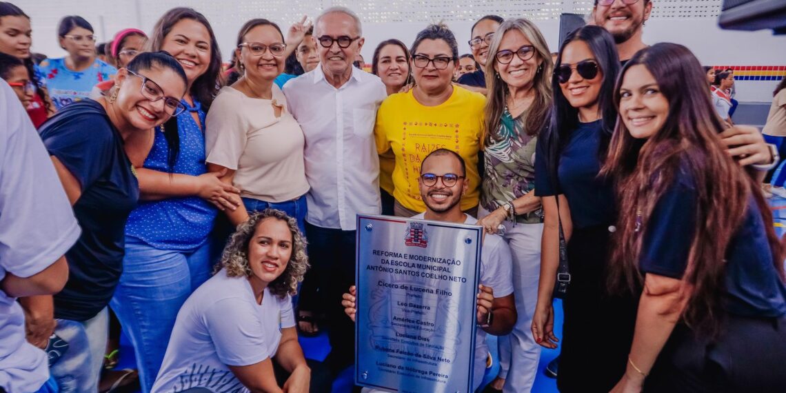 Cícero Lucena entrega escola e Ninho do Saber na Penha, chegando à 48ª unidade reconstruída
