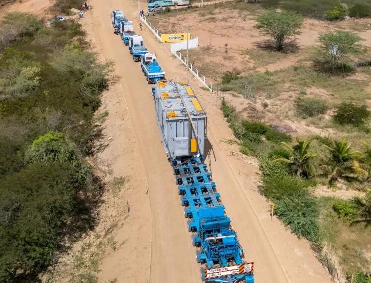 Após 20 dias de operação, transformador de 250 toneladas chega ao destino na Paraíba