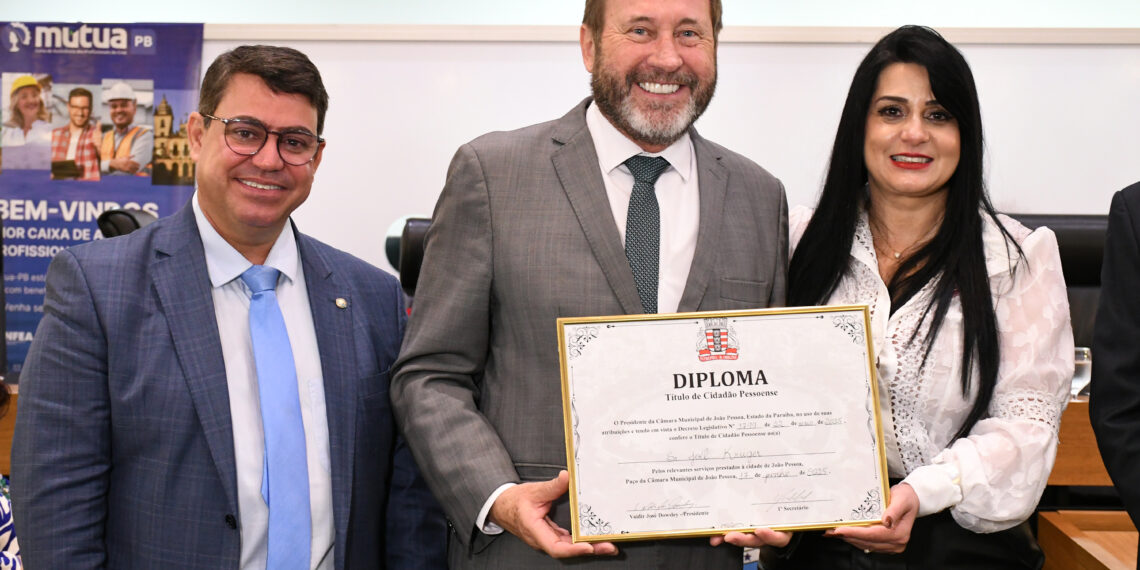 CMJP entrega Título de Cidadão Pessoense a Joel Kruger
