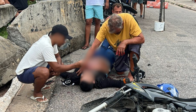 Motociclista por aplicativo é baleado em tentativa de assalto no Cabo Branco, João Pessoa