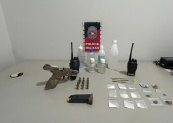 Polícia Militar prende suspeito de tráfico de drogas e porte ilegal de arma em Santa Rita