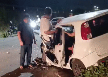 Colisão frontal deixa cinco pessoas gravemente feridas em Santa Rita, na Grande João Pessoa