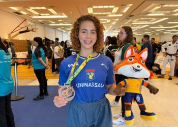 Única paraibana na modalidade poomsae do JUBs 2025 conquista medalha de bronze