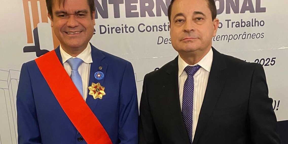 Mersinho Lucena recebe comenda do TRT-13 em homenagem aos 40 Anos da Justiça do Trabalho na Paraíba