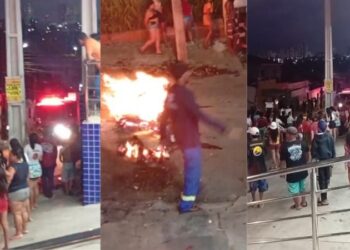 Moradores protestam após suspeito ser baleado durante operação policial em Mandacaru