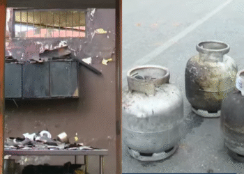 Incêndio atinge loja de bolos em Santa Rita durante troca de botijão; uma pessoa ficou ferida