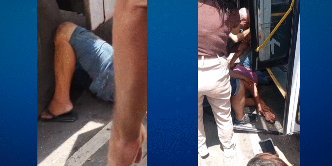 Idoso tem perna dilacerada após ser atropelado por ônibus na Lagoa, em João Pessoa