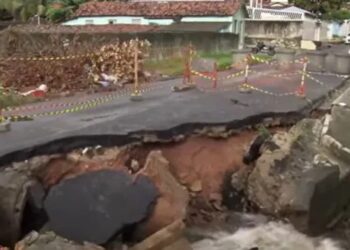 Ponte do Rio Jaguaribe é parcialmente interditada na divisa Cruz das Armas/Cristo
