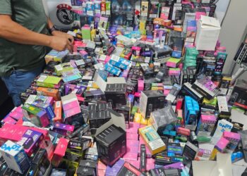 Quase dois mil ‘vapes’ são apreendidos, em Campina Grande