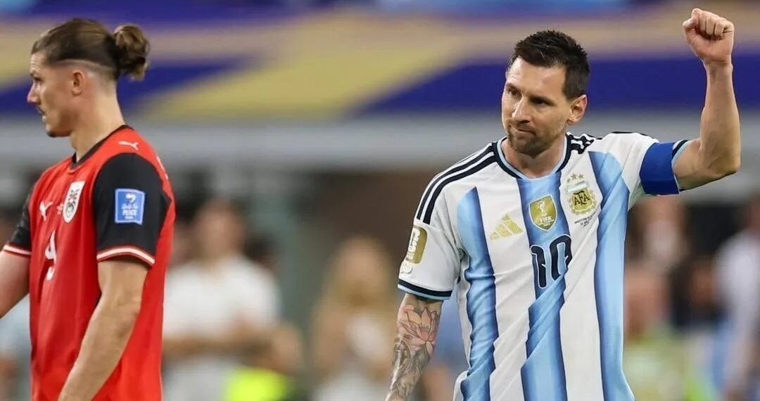 Messi faz história, Argentina vence Áustria e vai ao mata-mata da Copa