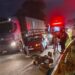 Mulher morre após acidente entre moto e carreta na BR-101, em João Pessoa