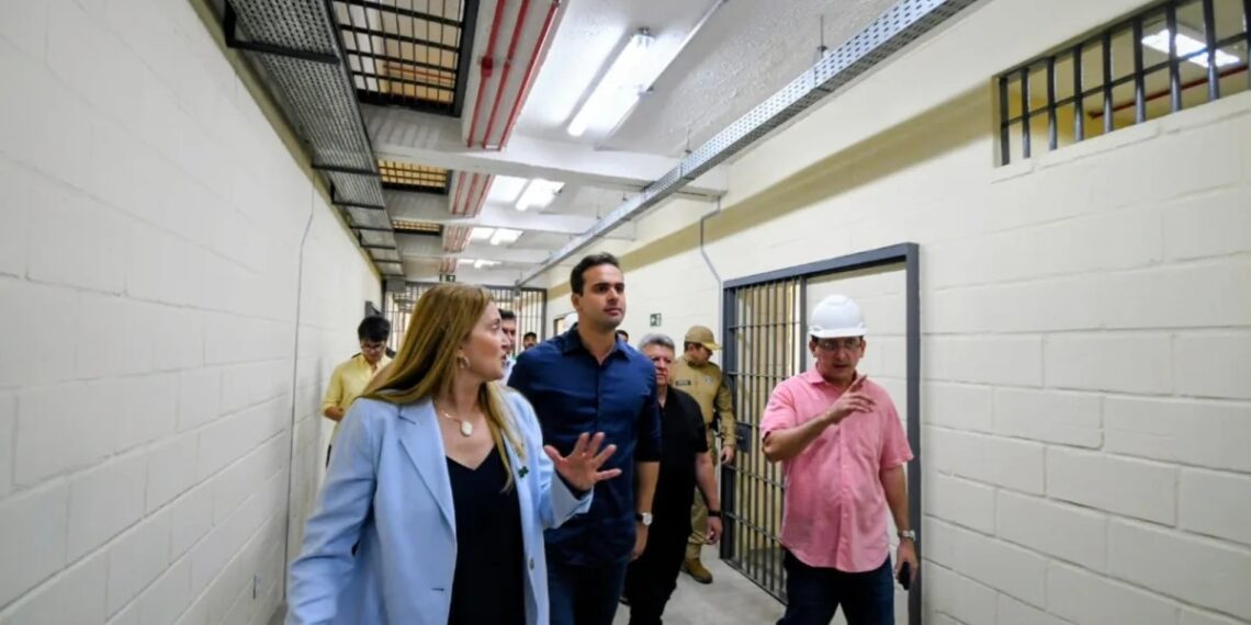 Governador Lucas Ribeiro visita obras do Complexo Penitenciário de Gurinhém, em fase final de execução
