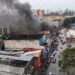 Incêndio de grandes proporções atinge Centro Comercial de Passagem, no Centro de João Pessoa