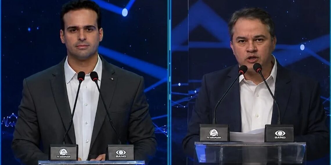 Lucas e Efraim travam duelo sobre segurança no 3º bloco do debate da TV Arapuan