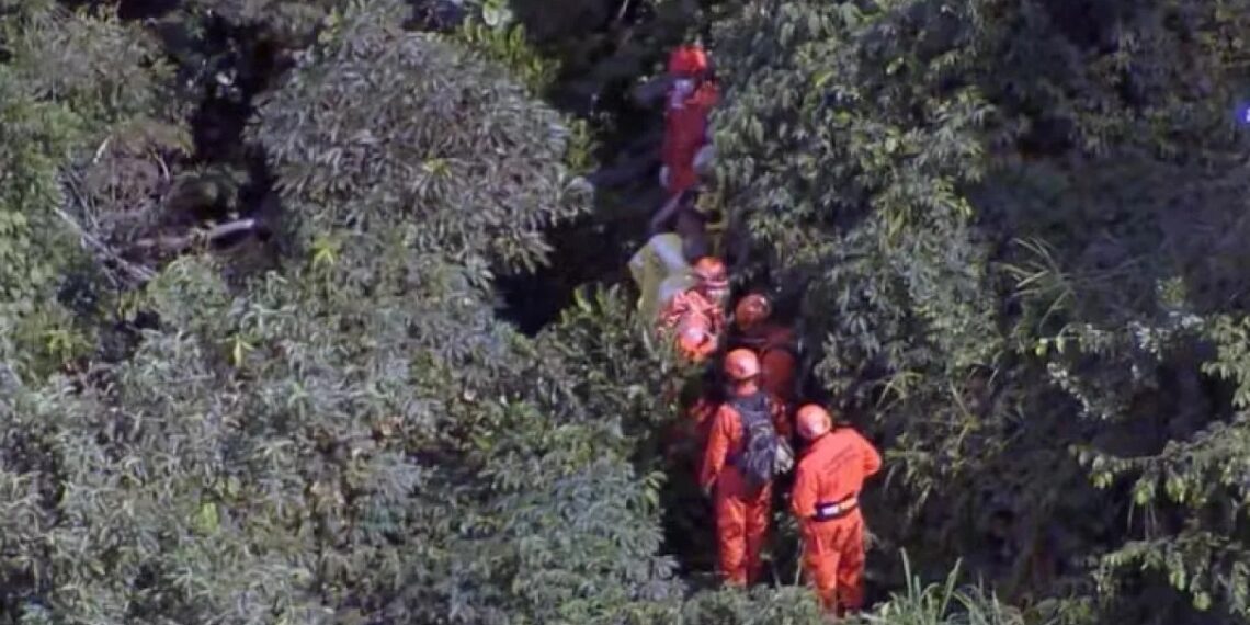 Helicóptero cai em área de mata na Vista Chinesa e quatro pessoas morrem