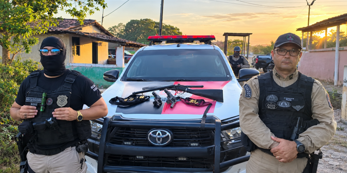 Operação integrada prende quatro suspeitos e apreende armas de fogo em Mulungu, na Paraíba