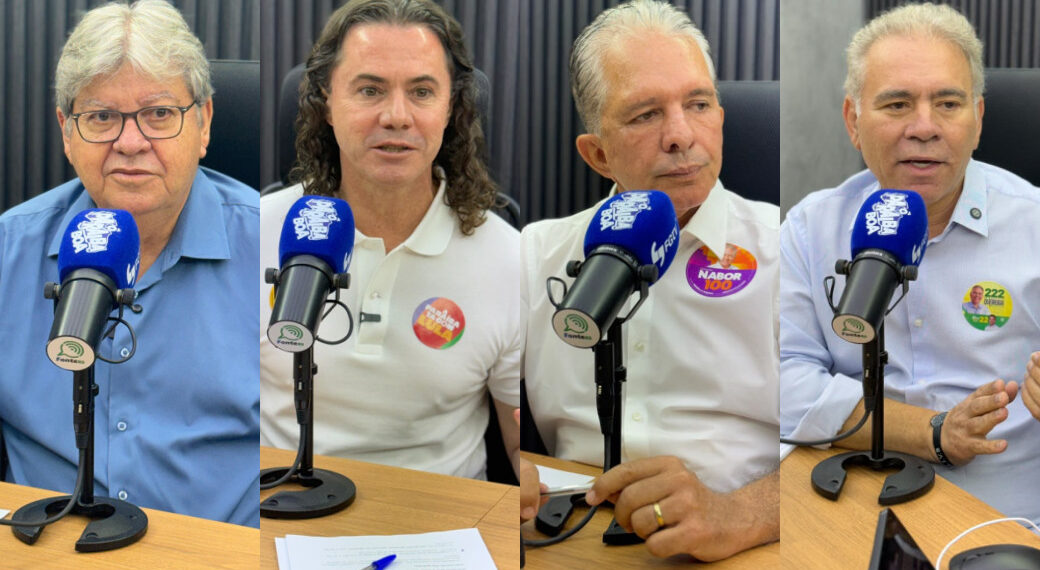 Pesquisa Data Ranking/Fonte83: João lidera com 58,1%, Veneziano tem 40,1%, Nabor 20,8% e Queiroga 11,5%