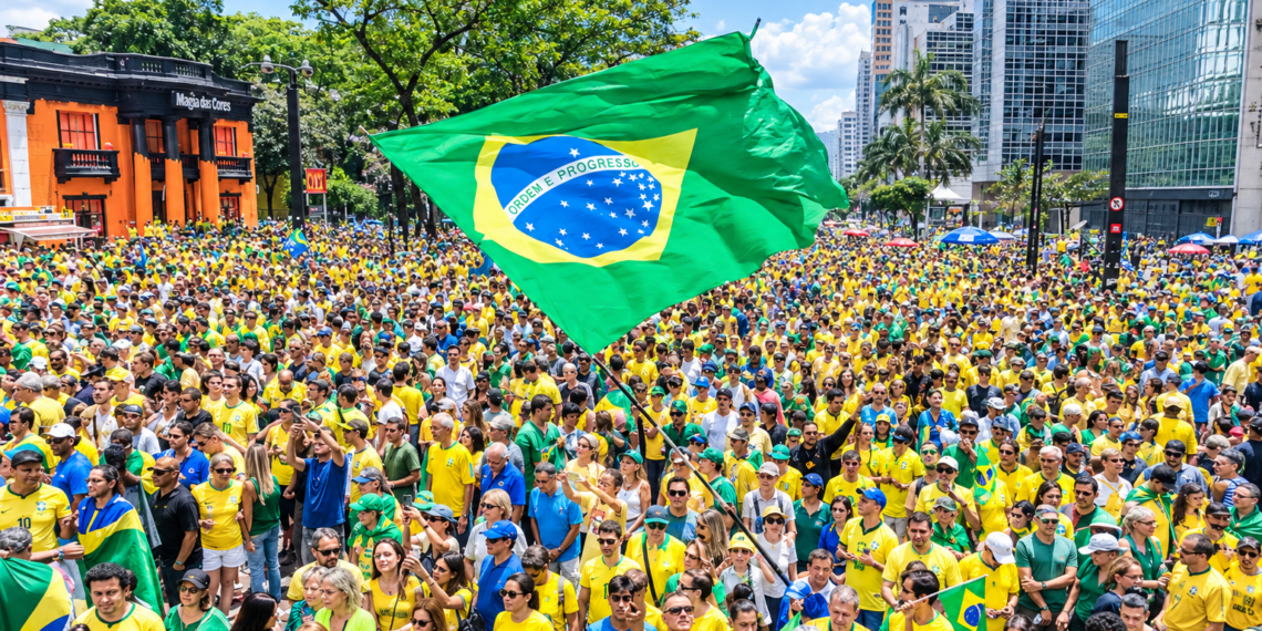 Flávio Bolsonaro participa de ato com apoiadores na avenida Paulista